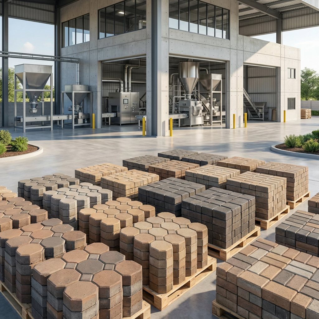 Omega Pavers manufacturing facility in Palakkad, Kerala